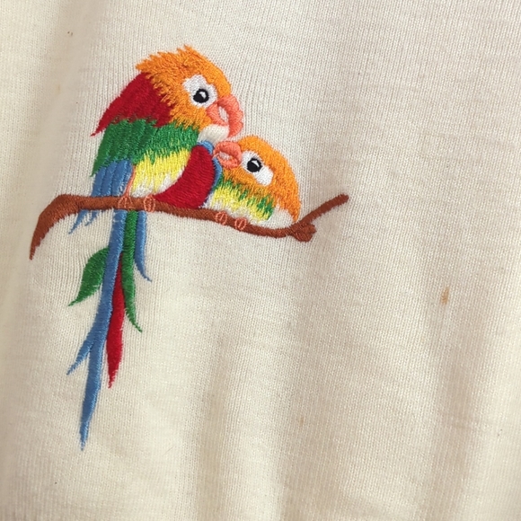 Vintage short sleeve embroidered sweater - Picture 3 of 3